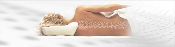 Lady lying on bed showing straight spine